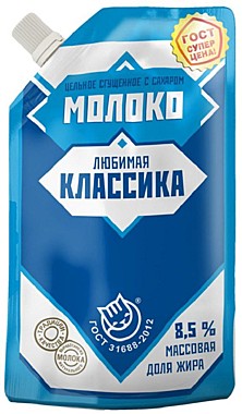 АКЦИЯ!!! Молоко.сгущ.с сах.Любим.Классика 12/270г ГОСТ ДОЙПАК С ДОЗАТ.г.Рудня ГОСТ(скидка 20,5%)