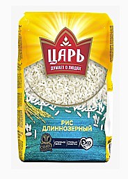 800г Рис длиннозёрный Царь  6пакетов по 800г,мягкая упаковка