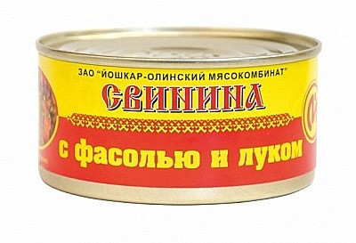 Акция!!!Свинина с фасолью и луком Йошк.-Ола 18/325г ГОСТ Р(-10%)
