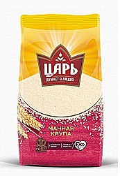 800г Крупа манная Царь 10пакетов по 800г,мягкая упаковка