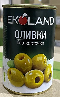 Оливки EКOLAND /без косточки/ ж/б,этикетка 12/280г/300мл