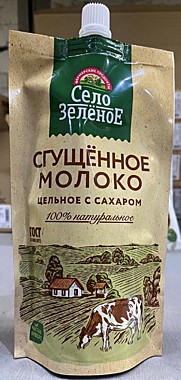 молоко цельное сгущенное с сахаром 8,5% м/упаковка 24/270г Село Зеленое