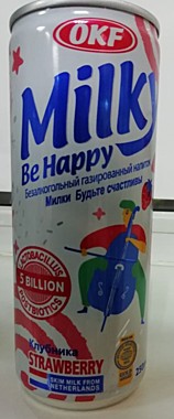 НОВИНКА Газ.напиток Милки Би Хеппи Клубника 24/250мл