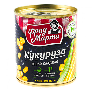 КУКУРУЗА САХАРНАЯ ФРАУ МАРТА 15/310гр г.Рудня