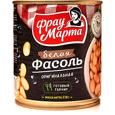 АКЦИЯ!!!ФАСОЛЬ БЕЛАЯ ОРИГИНАЛЬНАЯ В С/С ФРАУ МАРТА 15/310гр.г.Рудня