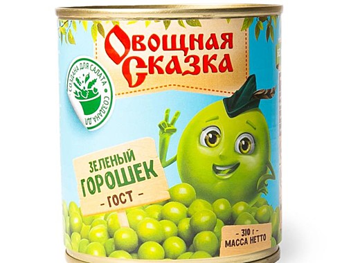 АКЦИЯ!!!зеленый горошек Овощная Сказка ГОСТ 15/310г
