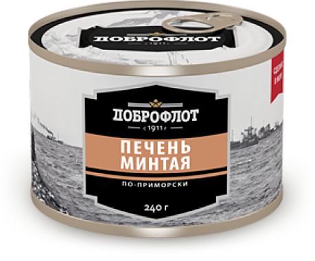 печень минтая по-приморски 24/185г Доброфлот