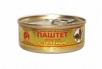 Паштет нежный печён. с зеленью №1 ключ 12/100г Йошкар-Ола