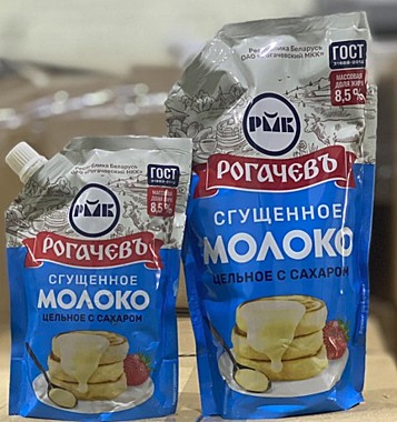 МОЛОКО 10/650г ДОЙ-ПАК цельн.сгущ.с сахар.ГОСТ8,5% Рогачев