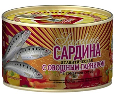 *АКЦИЯ!!!Сельдь атлантическая с овощным гарниром в томатном соусе 24/240г ГОСТСохраним Традиции-5%